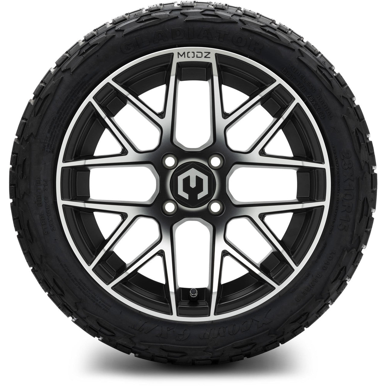 MODZ® 15" Matrix Machined Black Wheels & Off-Road Tires Combo