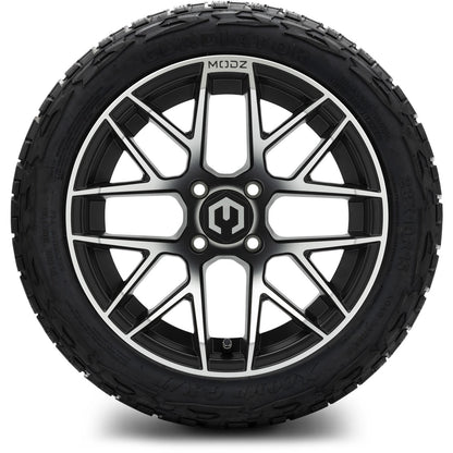 MODZ® 15" Matrix Machined Black Wheels & Off-Road Tires Combo