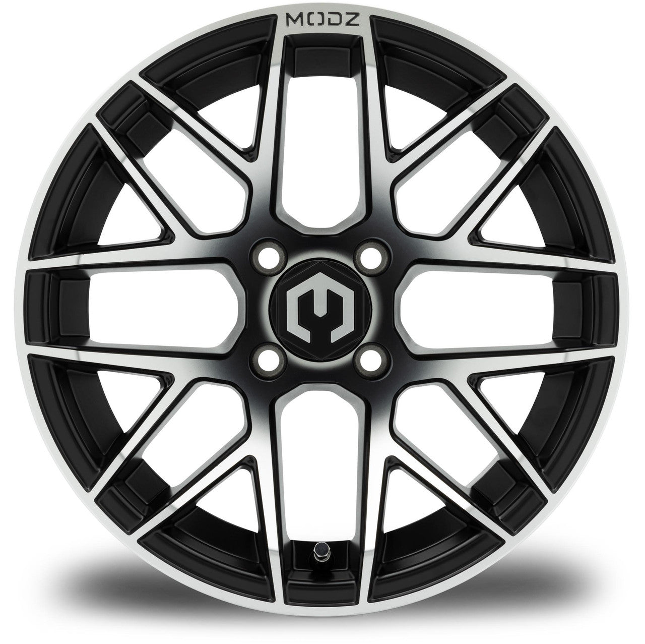 MODZ® Matrix Machined Black 15" Golf Cart Wheel