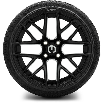 MODZ® 15" Matrix Matte Black Wheels & Street Tires Combo