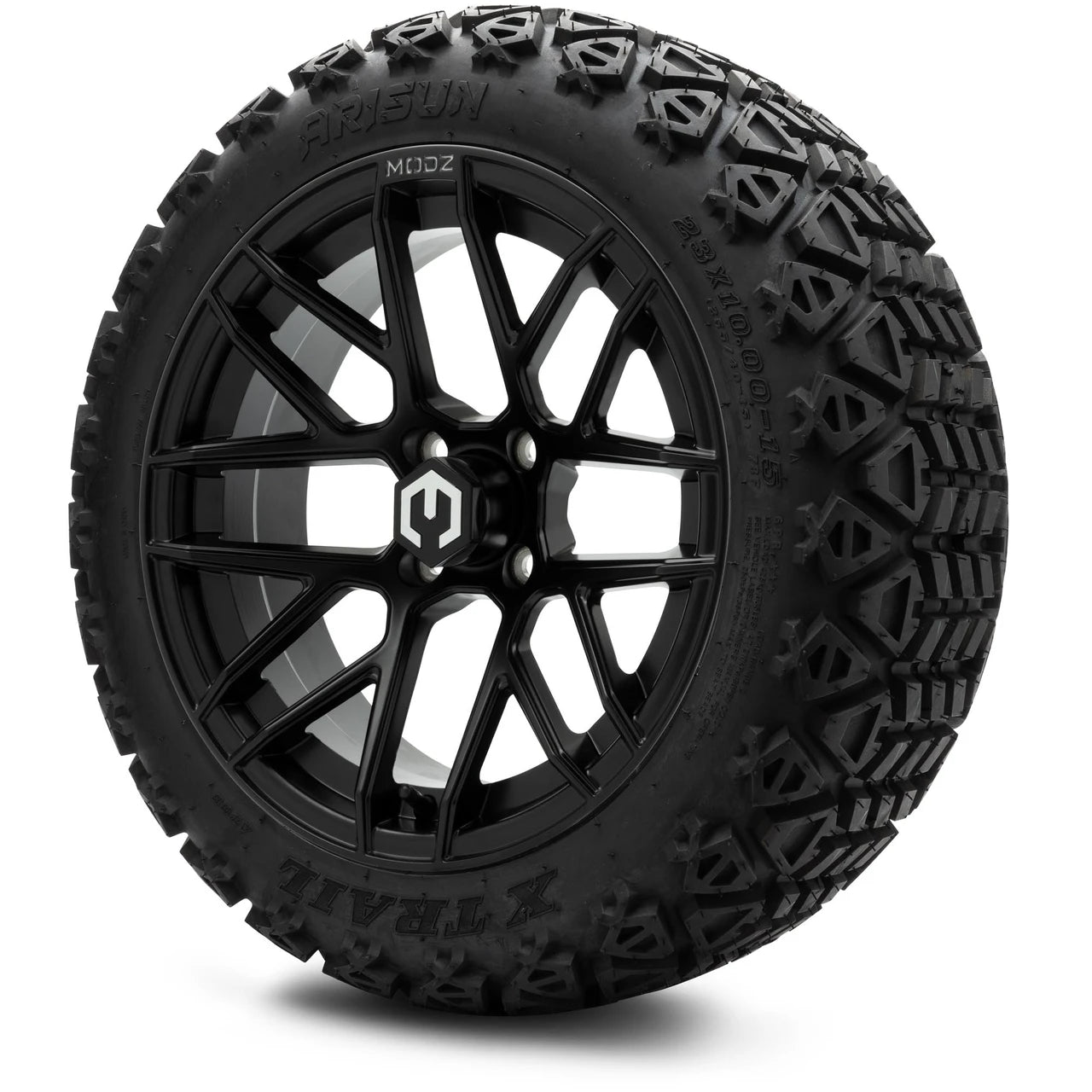 MODZ® 15" Matrix Matte Black Wheels & Off-Road Tires Combo