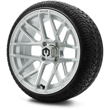 MODZ® 15" Matrix Silver Wheels & Street Tires Combo