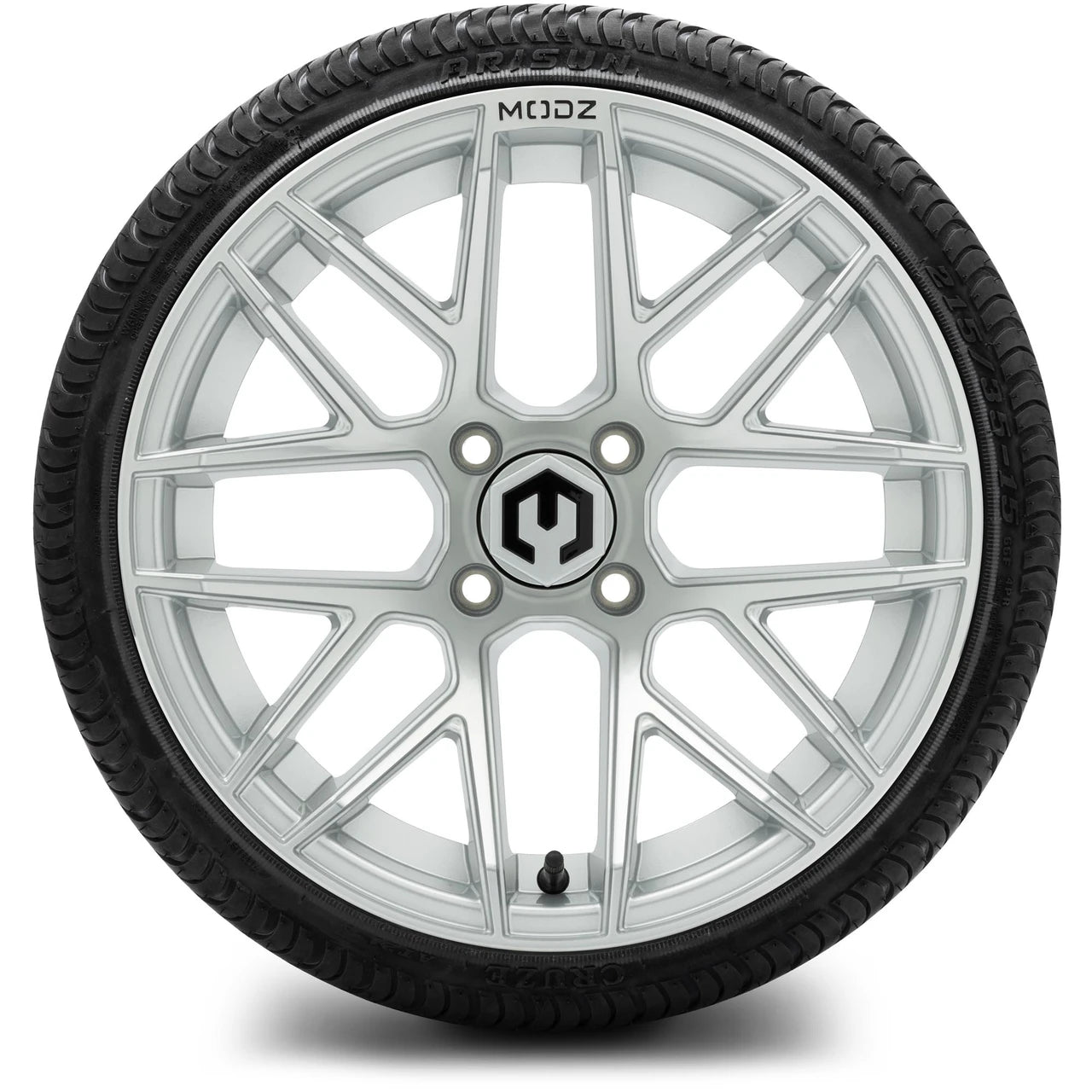 MODZ® 15" Matrix Silver Wheels & Street Tires Combo