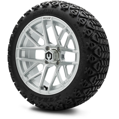 MODZ® 15" Matrix Silver Wheels & Off-Road Tires Combo