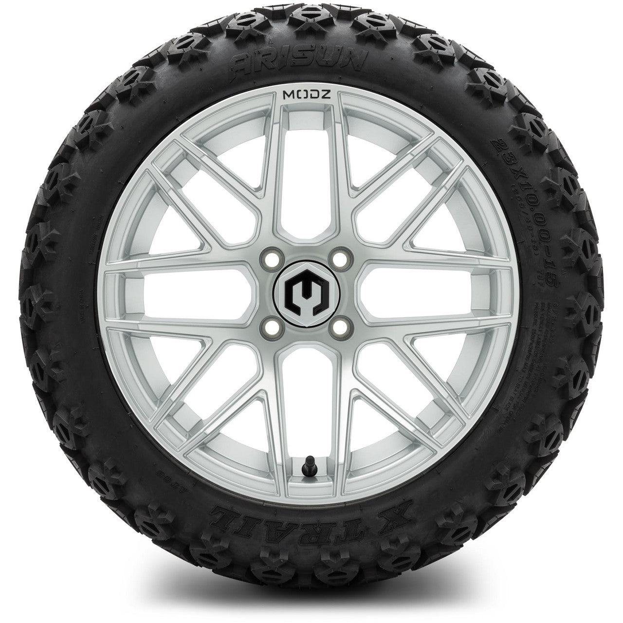 MODZ® 15" Matrix Silver Wheels & Off-Road Tires Combo