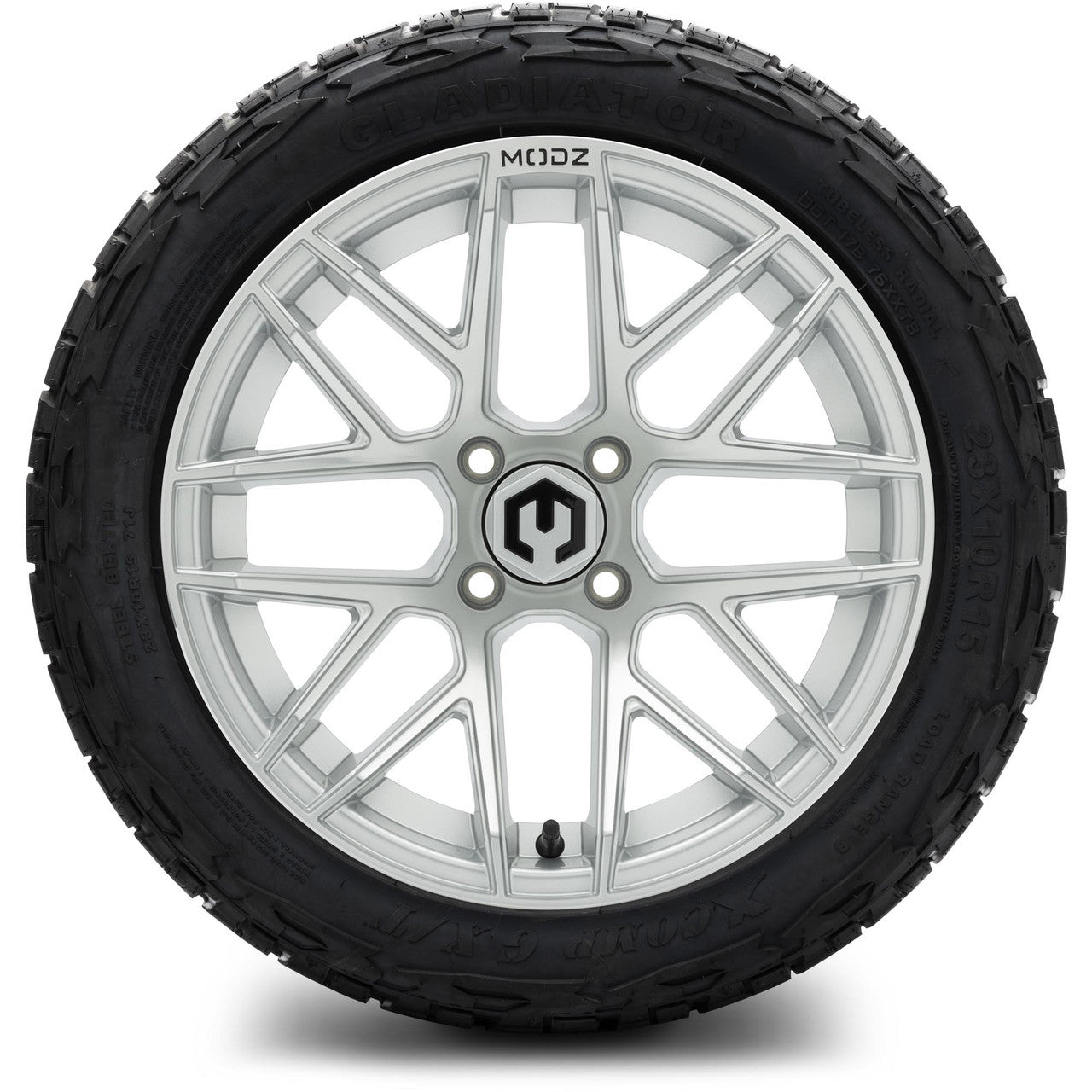 MODZ® 15" Matrix Silver Wheels & Off-Road Tires Combo