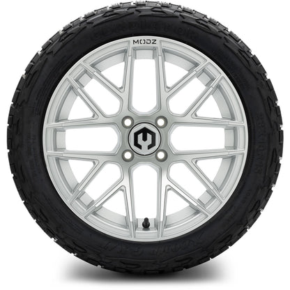 MODZ® 15" Matrix Silver Wheels & Off-Road Tires Combo