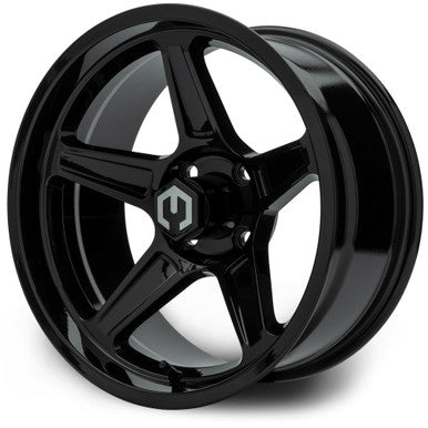 MODZ® Drift Glossy Black 15" Golf Cart Wheel