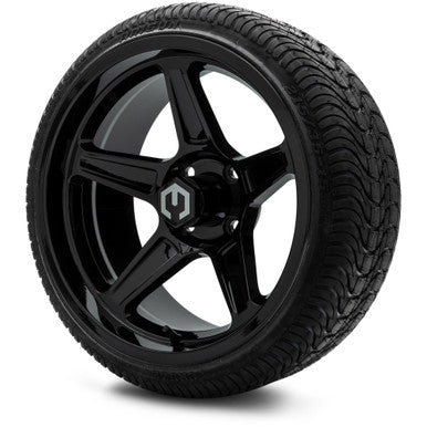 MODZ® 15" Drift Glossy Black Wheels & Street Tires Combo