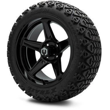 MODZ® 15" Drift Glossy Black Wheels & Off-Road Tires Combo