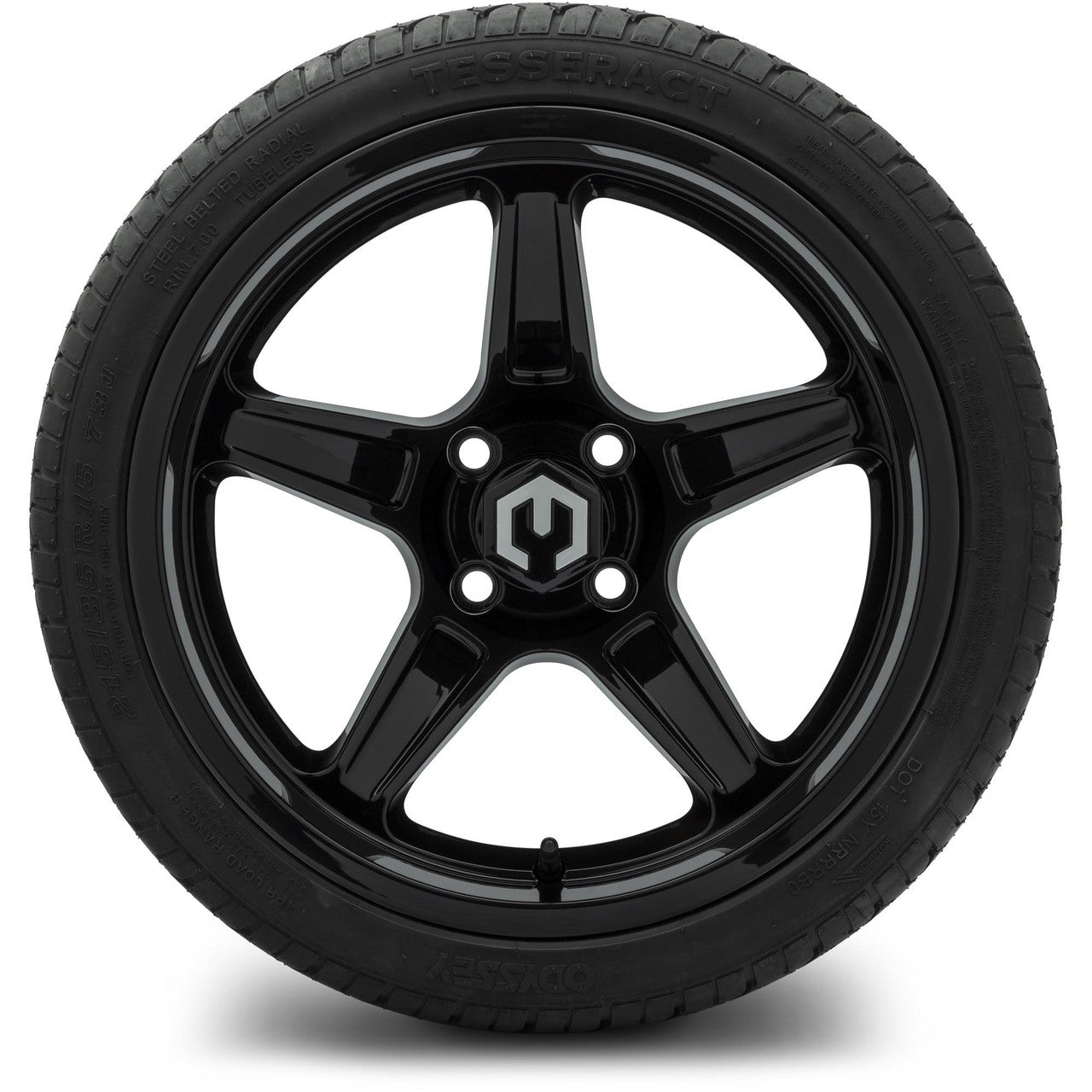 MODZ® 15" Drift Glossy Black Wheels & Street Tires Combo