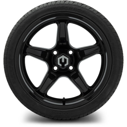 MODZ® 15" Drift Glossy Black Wheels & Street Tires Combo