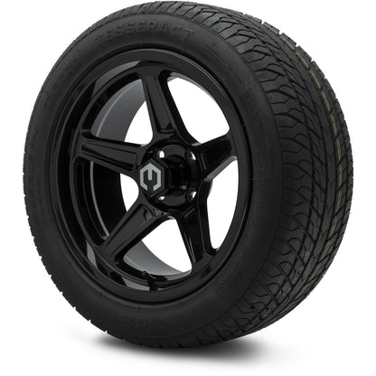 MODZ® 15" Drift Glossy Black Wheels & Street Tires Combo