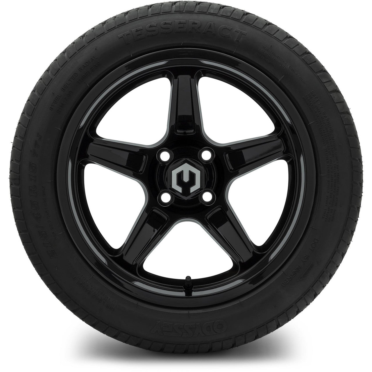 MODZ® 15" Drift Glossy Black Wheels & Street Tires Combo