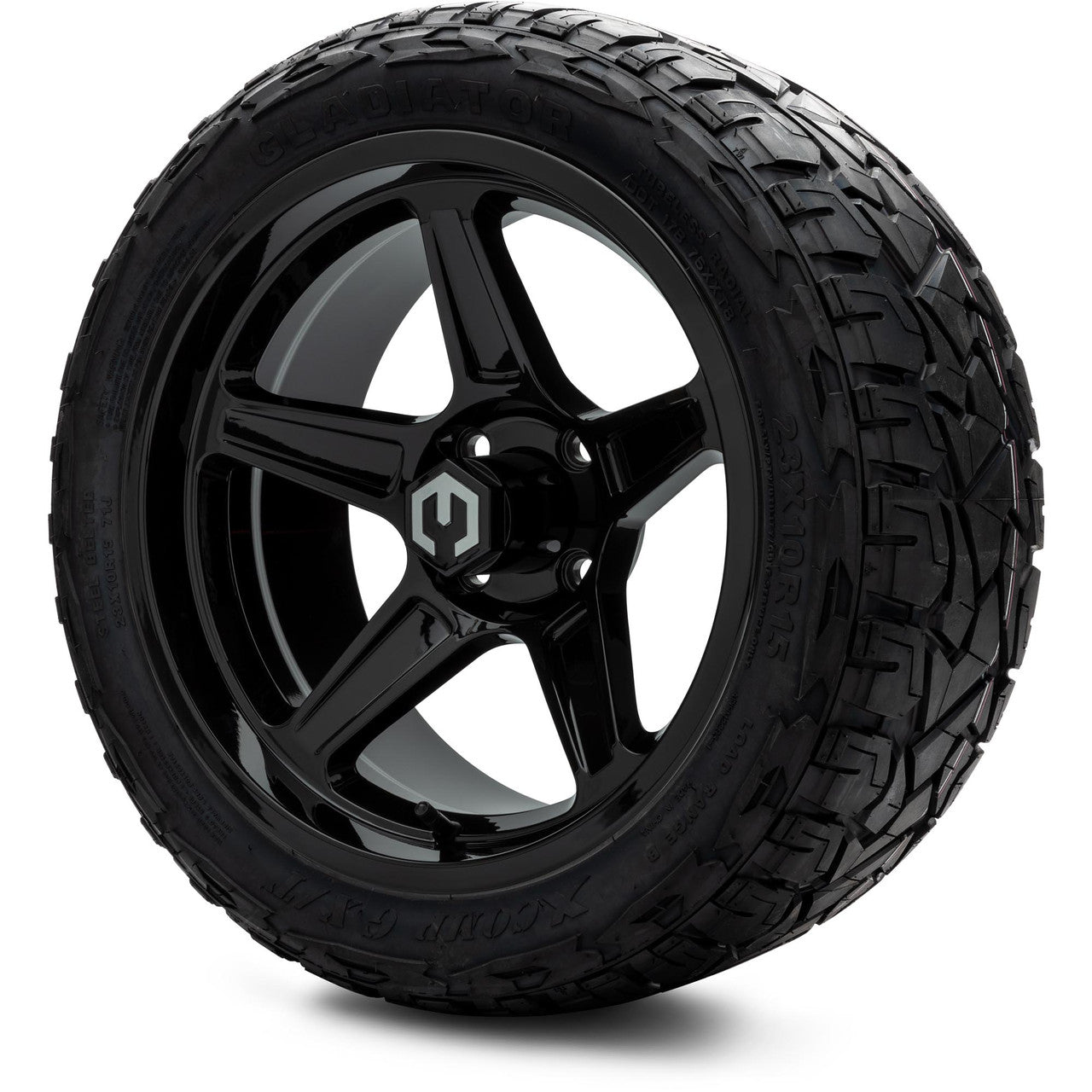 MODZ® 15" Drift Glossy Black Wheels & Off-Road Tires Combo