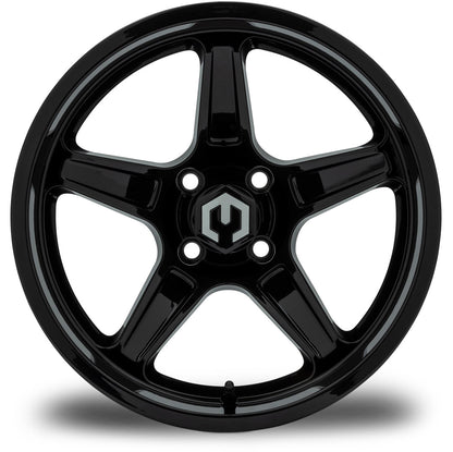 MODZ® Drift Glossy Black 15" Golf Cart Wheel