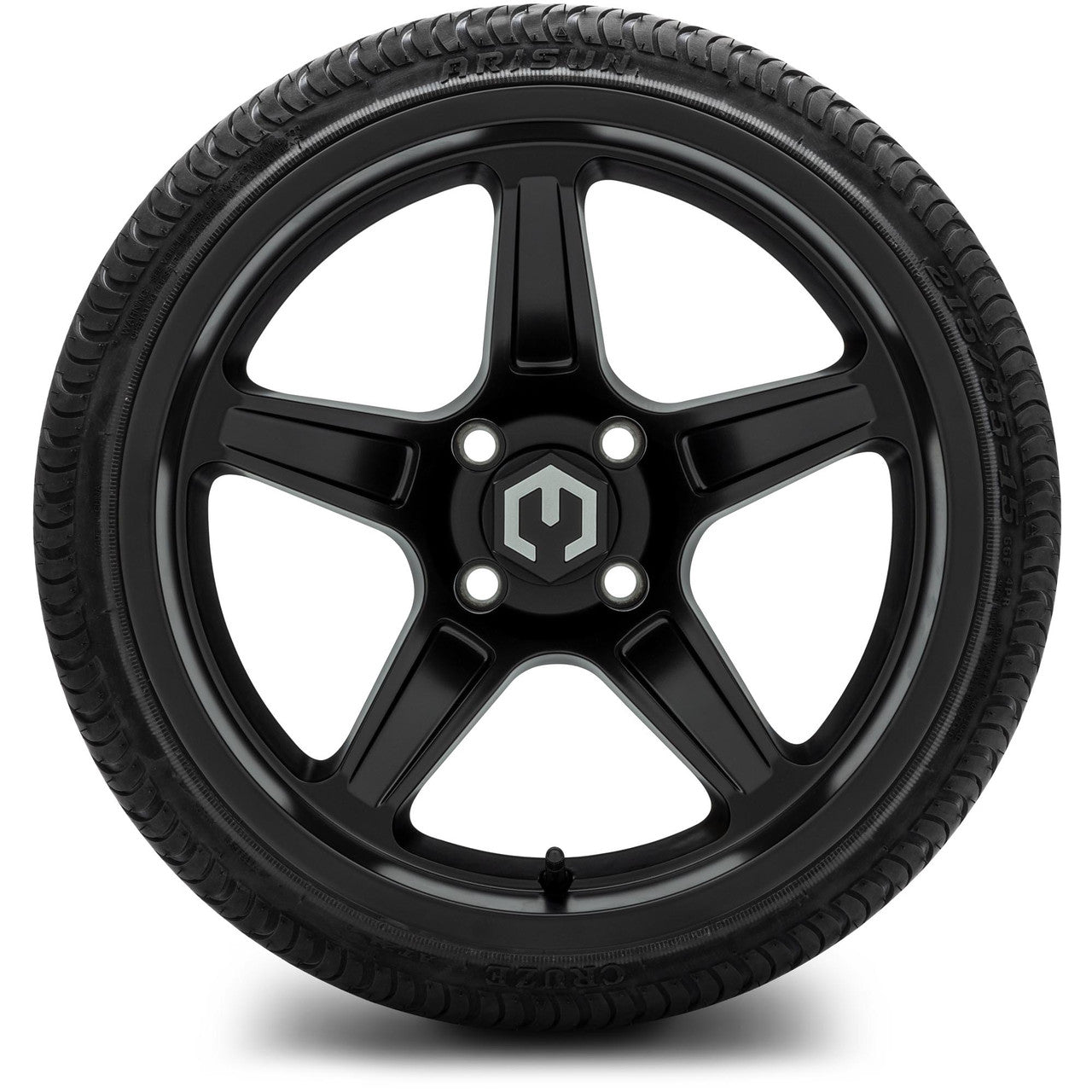 MODZ® 15" Drift Matte Black Wheels & Street Tires Combo
