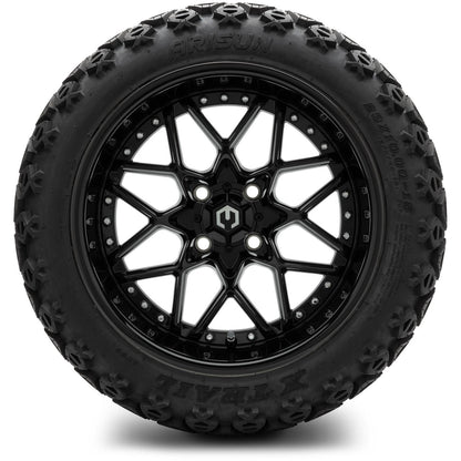 MODZ® 15" Formula Glossy Black Wheels & Off-Road Tires Combo