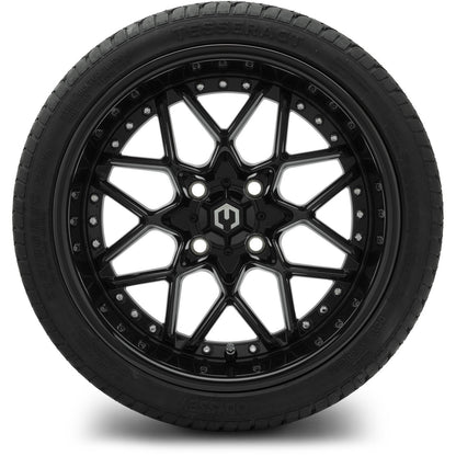 MODZ® 15" Formula Glossy Black Wheels & Street Tires Combo