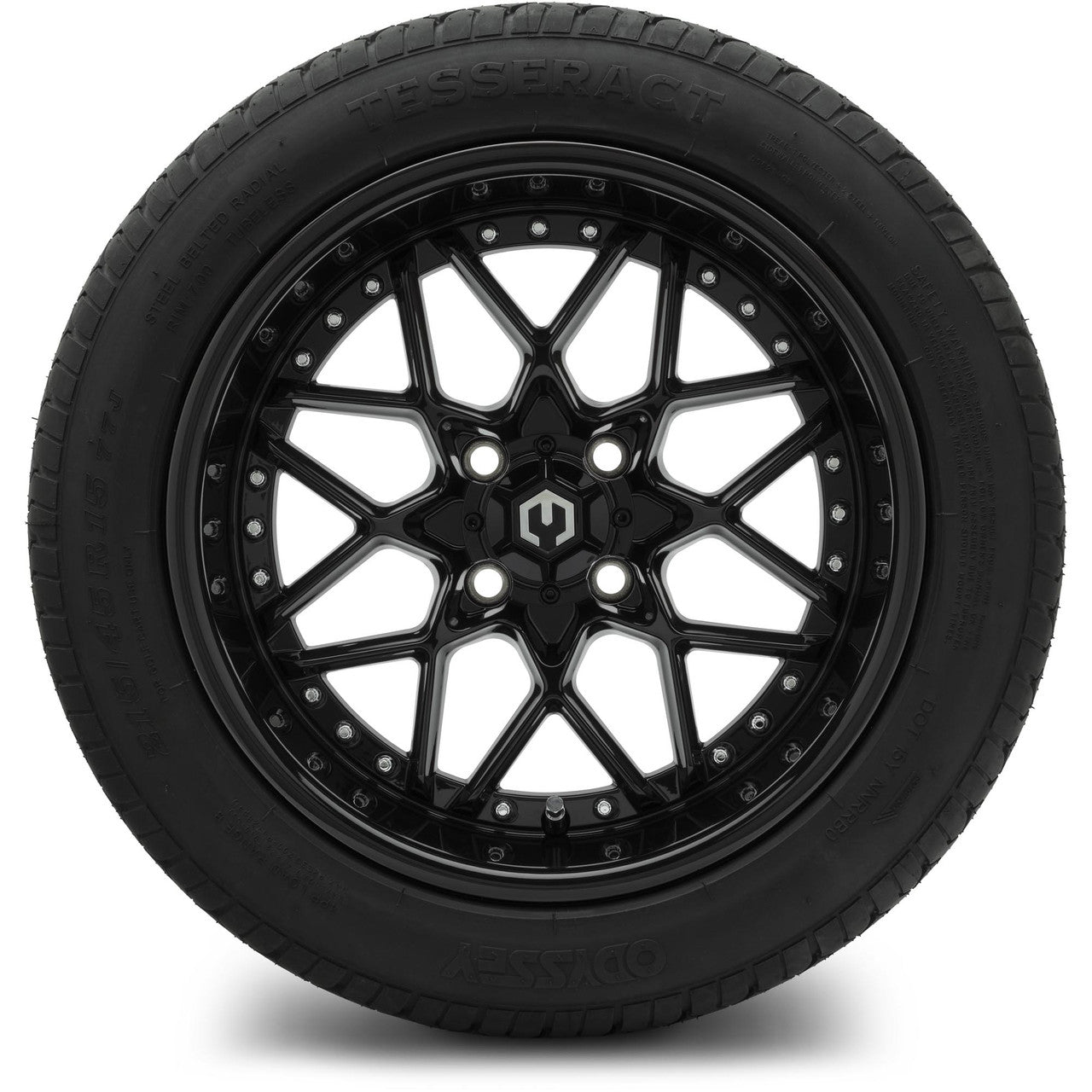 MODZ® 15" Formula Glossy Black Wheels & Street Tires Combo