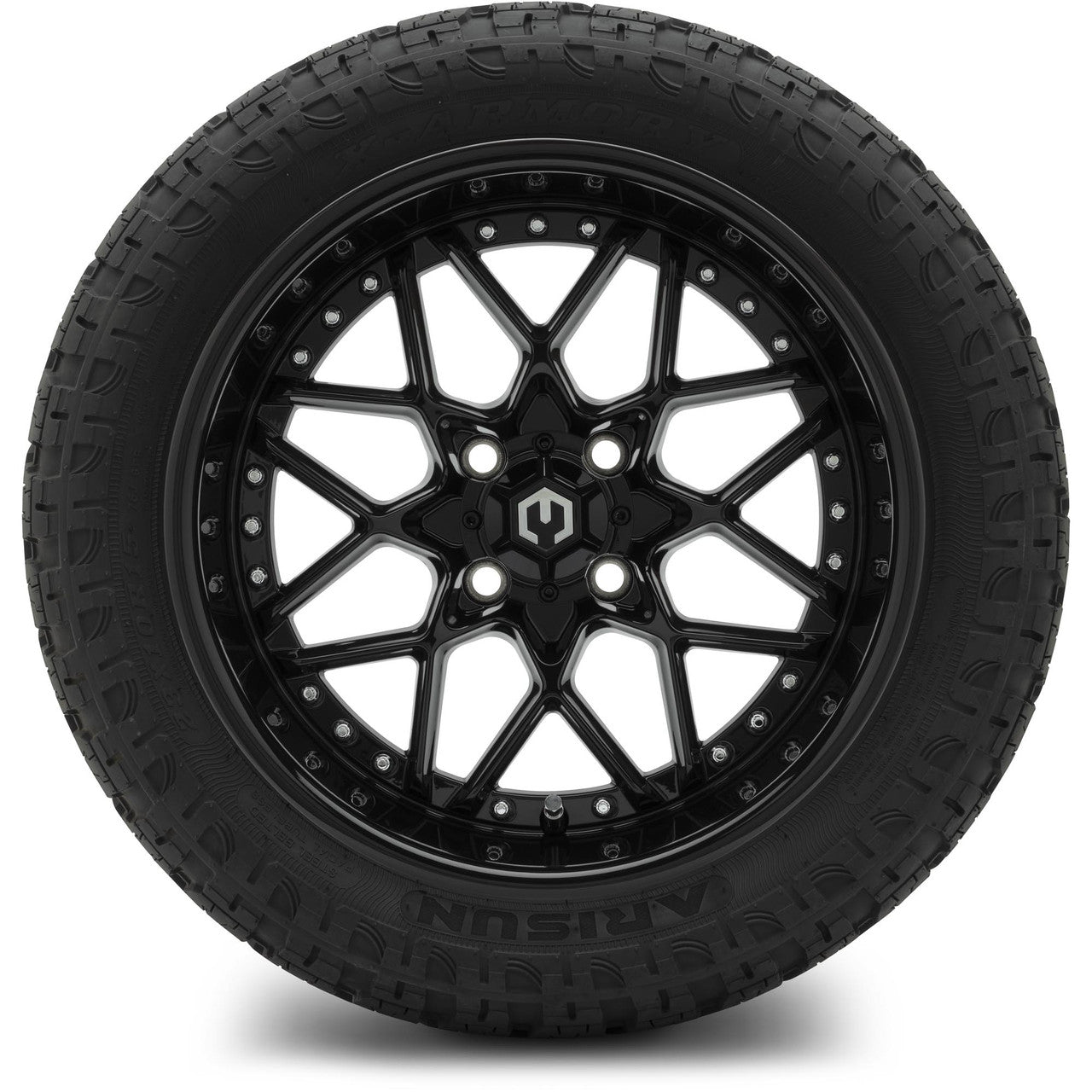 MODZ® 15" Formula Glossy Black Wheels & Off-Road Tires Combo