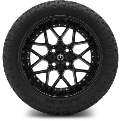 MODZ® 15" Formula Glossy Black Wheels & Off-Road Tires Combo