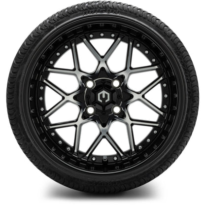 MODZ® 15" Formula Machined Black Wheels & Street Tires Combo