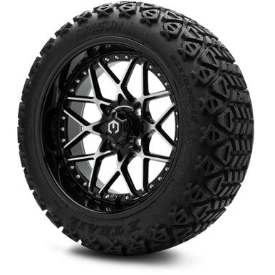 MODZ® 15" Formula Machined Black Wheels & Off-Road Tires Combo