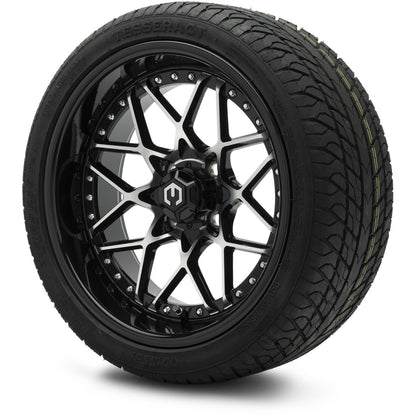 MODZ® 15" Formula Machined Black Wheels & Street Tires Combo