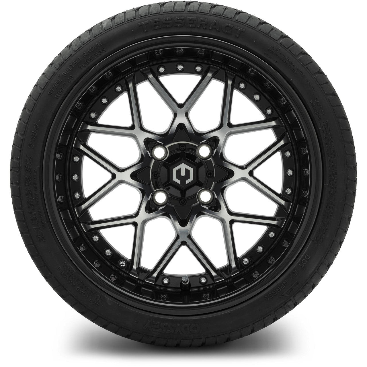 MODZ® 15" Formula Machined Black Wheels & Street Tires Combo