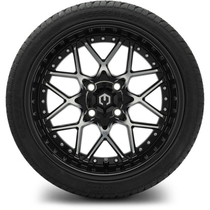 MODZ® 15" Formula Machined Black Wheels & Street Tires Combo