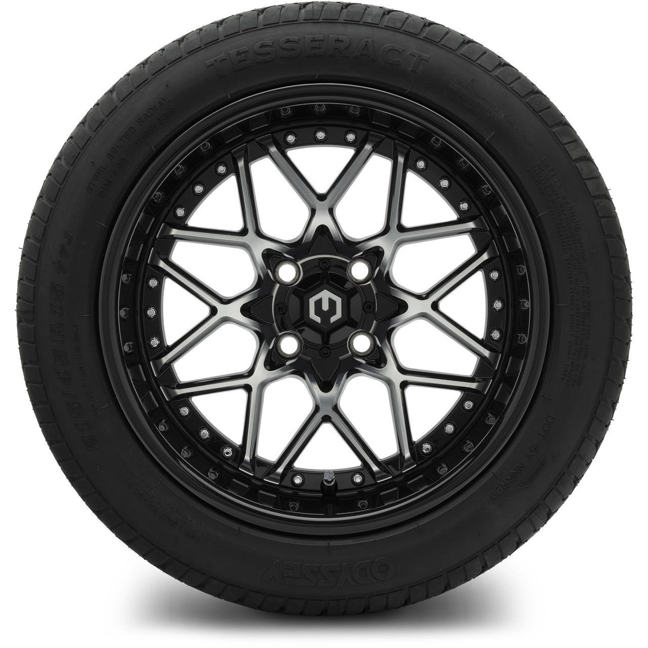 MODZ® 15" Formula Machined Black Wheels & Street Tires Combo
