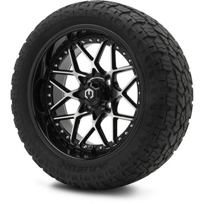 MODZ® 15" Formula Machined Black Wheels & Off-Road Tires Combo