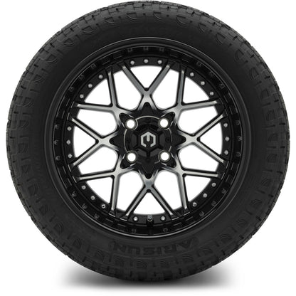 MODZ® 15" Formula Machined Black Wheels & Off-Road Tires Combo