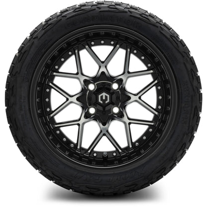 MODZ® 15" Formula Machined Black Wheels & Off-Road Tires Combo