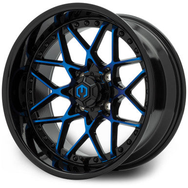 MODZ® Formula Blue and  Black 15" Golf Cart Wheel