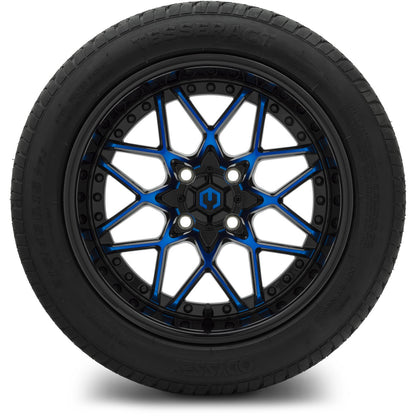 MODZ® 15" Formula Blue and Black Wheels & Street Tires Combo