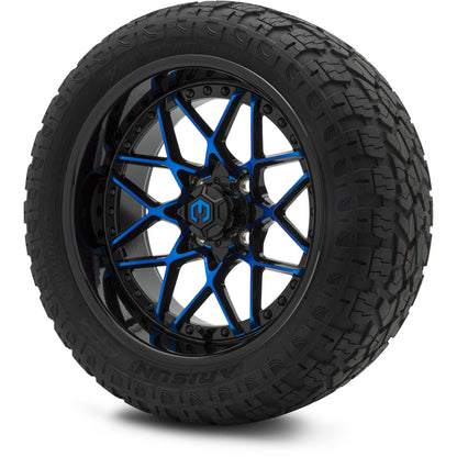 MODZ® 15" Formula Blue and Black Wheels & Off-Road Tires Combo