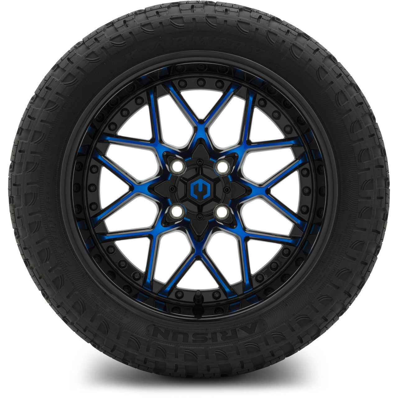 MODZ® 15" Formula Blue and Black Wheels & Off-Road Tires Combo