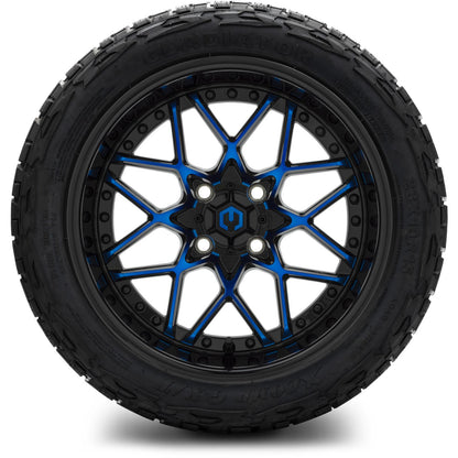 MODZ® 15" Formula Blue and Black Wheels & Off-Road Tires Combo