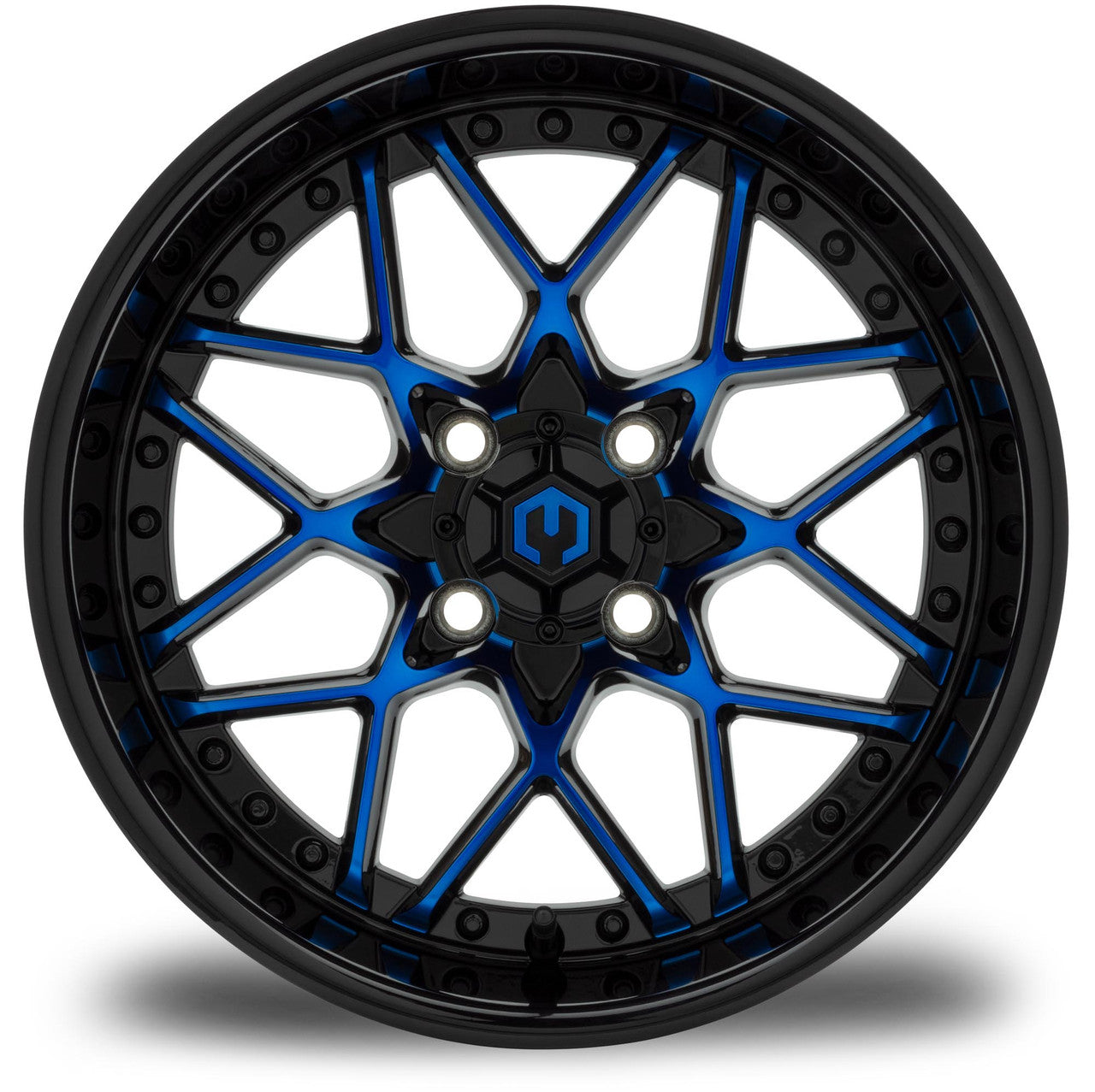 MODZ® Formula Blue and  Black 15" Golf Cart Wheel