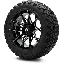 MODZ® 15" Chaos Glossy Black with Ball Mill Wheels & Off-Road Tires Combo