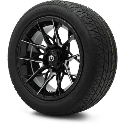 MODZ® 15" Chaos Glossy Black with Ball Mill Wheels & Street Tires Combo