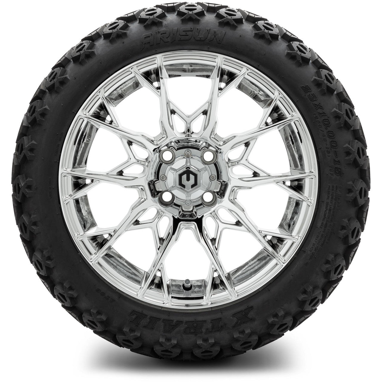 MODZ® 15" Chaos Chrome Wheels & Off-Road Tires Combo