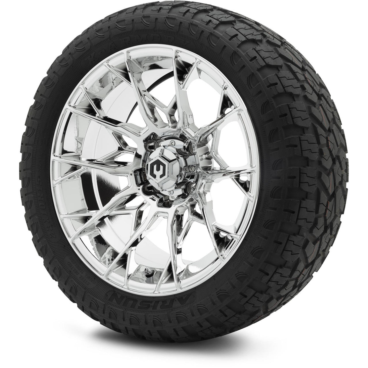 MODZ® 15" Chaos Chrome Wheels & Off-Road Tires Combo