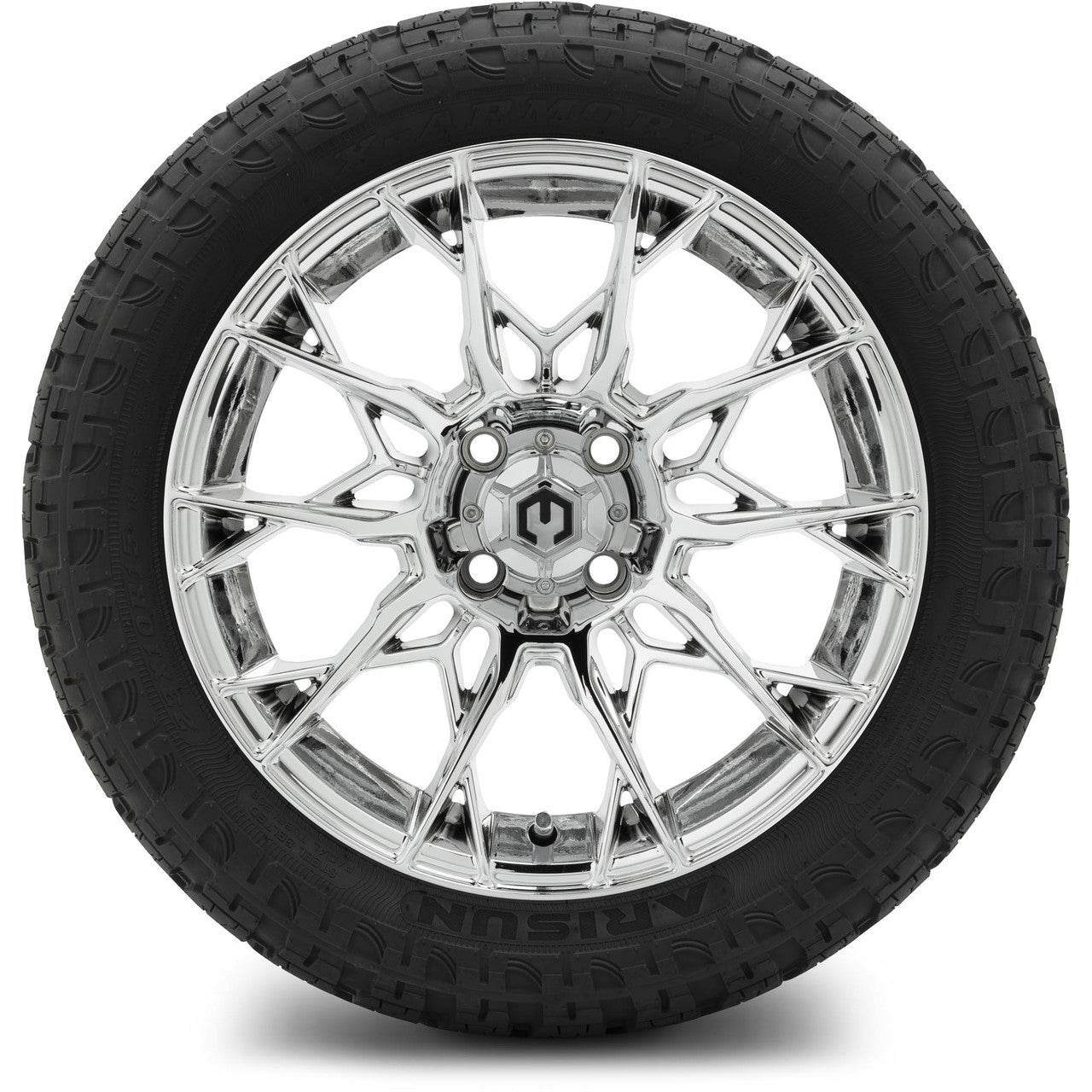 MODZ® 15" Chaos Chrome Wheels & Off-Road Tires Combo