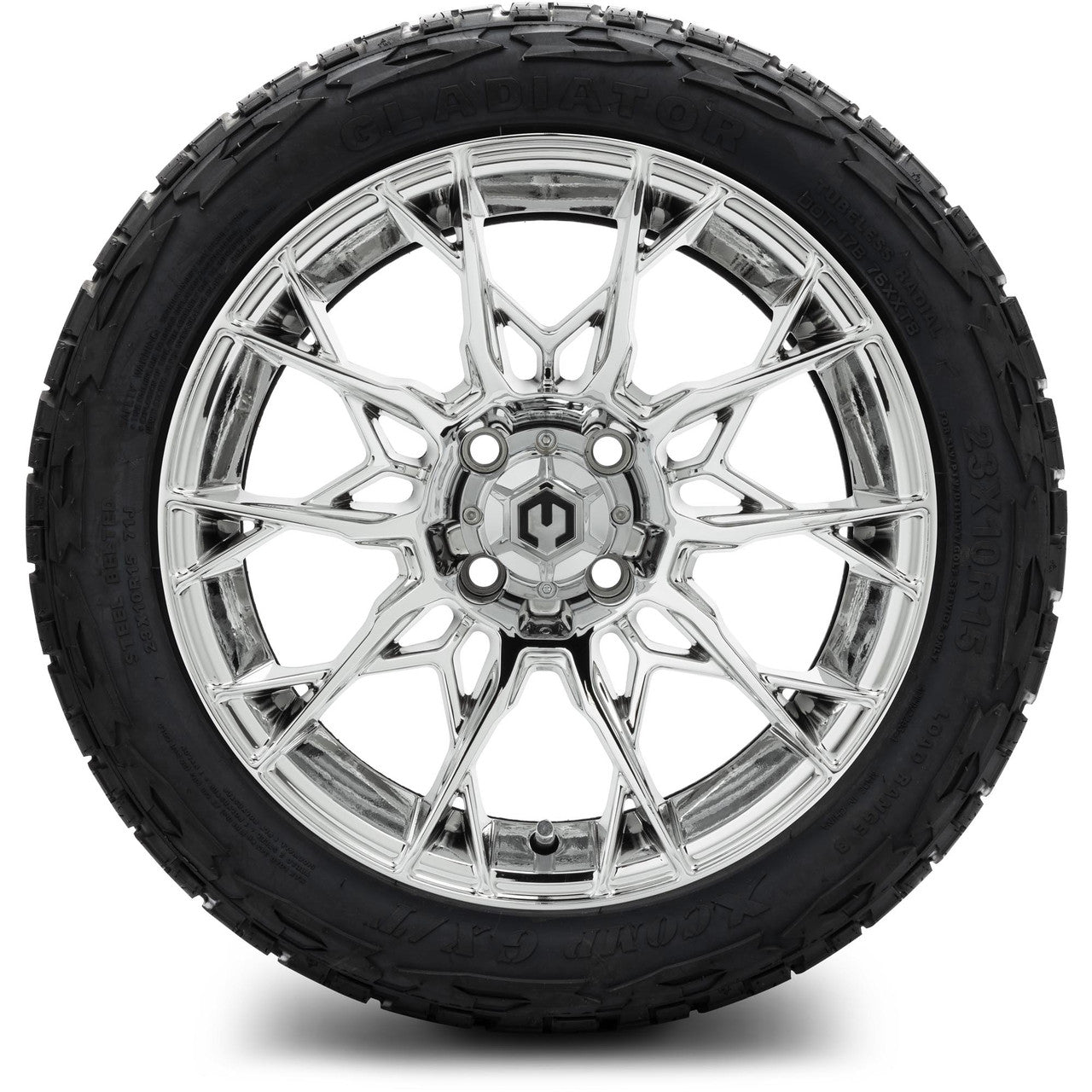 MODZ® 15" Chaos Chrome Wheels & Off-Road Tires Combo