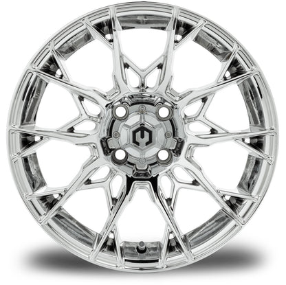 MODZ® Chaos Chrome 15" Golf Cart Wheel