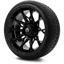 MODZ® 15" Chaos Glossy Black Wheels & Street Tires Combo