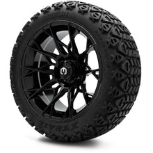 MODZ® 15" Chaos Glossy Black Wheels & Off-Road Tires Combo